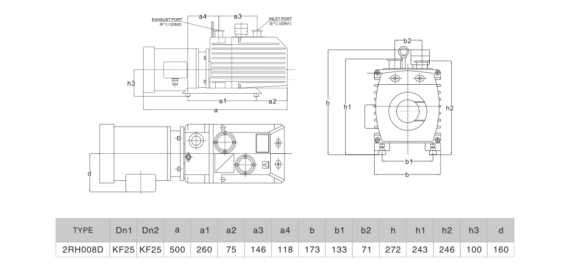 2RH008D雙級旋片真空泵 2RH008D雙級旋片真空泵