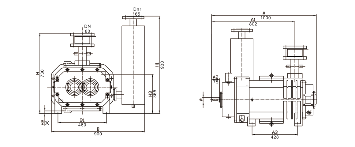 RSP800干式螺桿真空泵